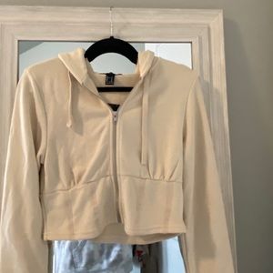 forever 21 crop corset sweatshirt